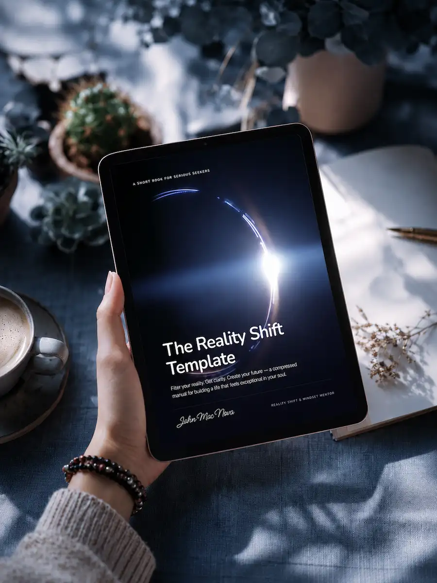 eBook mockup of Reality Shift Template